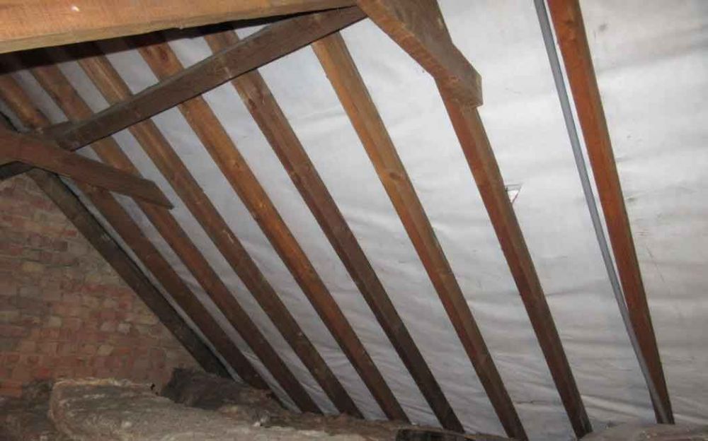 View of rear slope in roof space