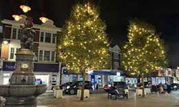 Town centre Christmas lights