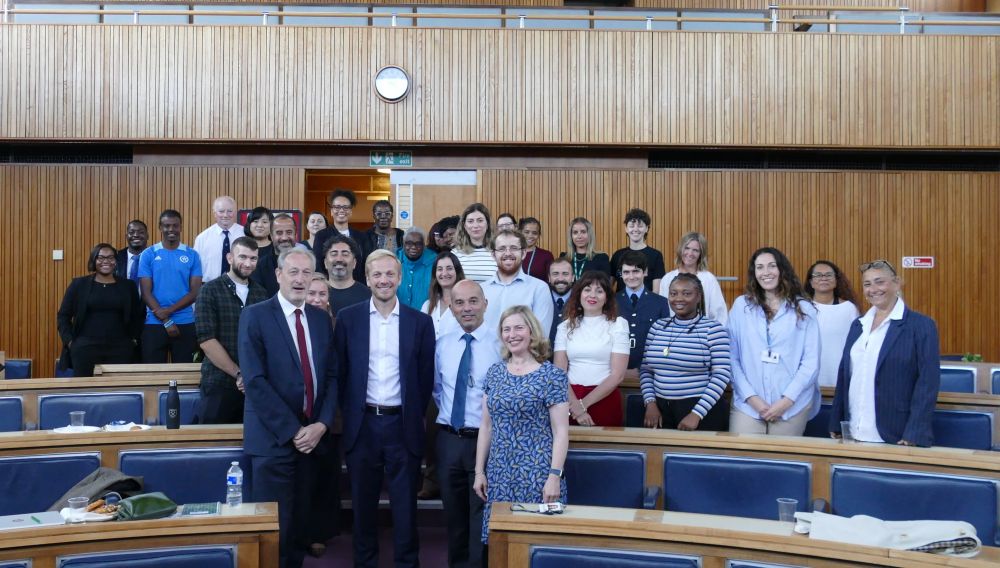 Recipients of the Community Chest Award stand in a group
