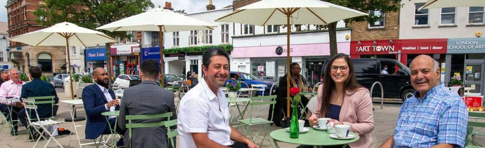 Al fresco dining comes to Fountain Island in Enfield Town