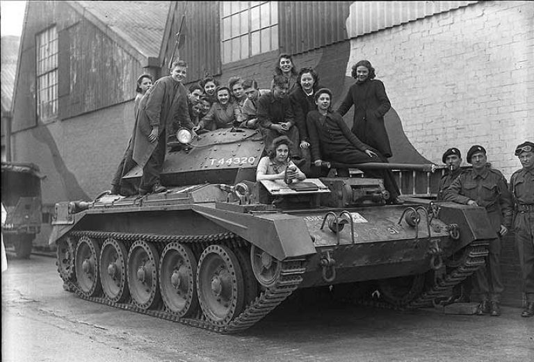 Crew visit Ripaults to meet the workers, mainly women, who built their tank - January 1943