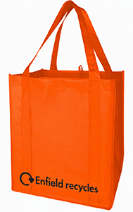Orange recycling bag