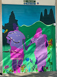 An artistic image on a shutter representing the estate