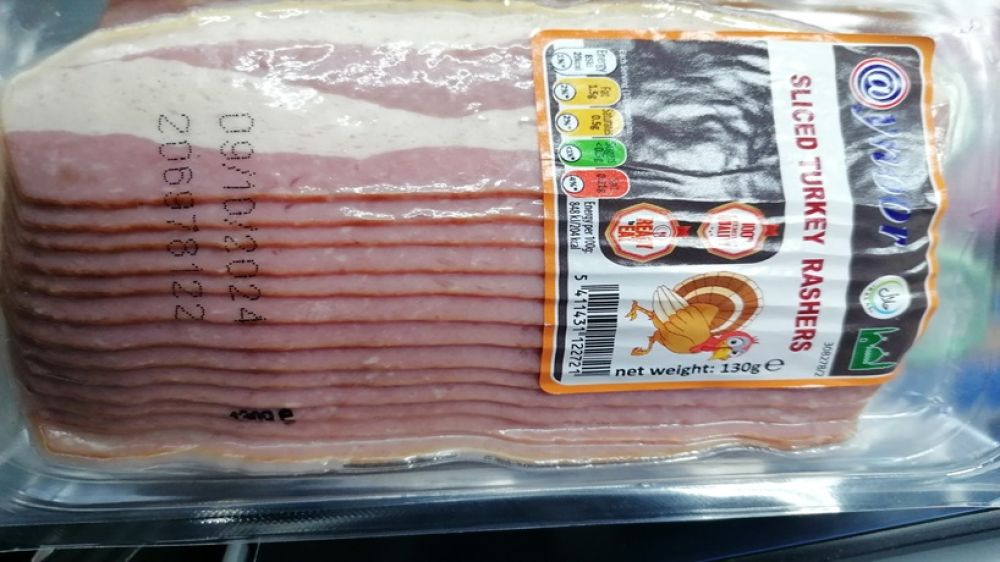 Out of date turkey rashers 