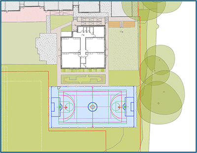 Plan view of Oaktree School