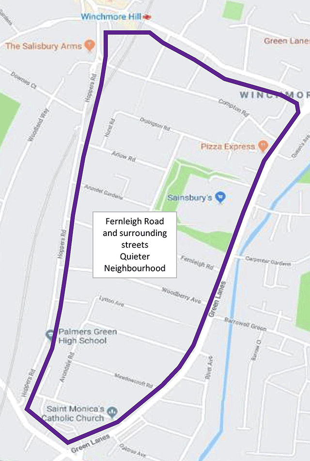 Fernleigh Road map