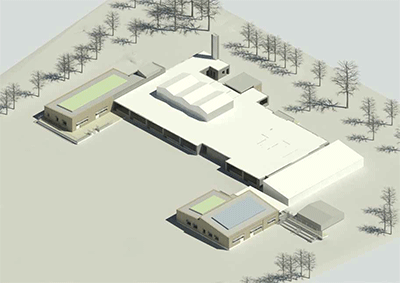 Artists impression of aerial view of Oaktree School