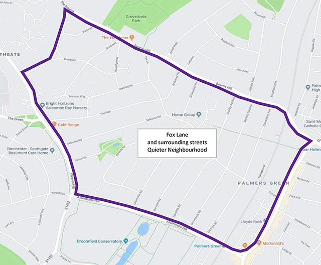 Fox Lane map