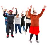 Group of people exercising