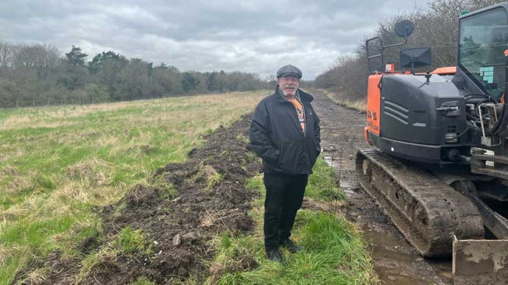 Cllr Rick Jewell at Rectory Farm with new path