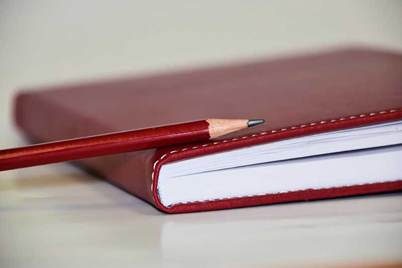 Book and pencil