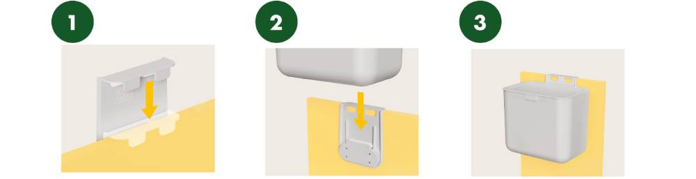 How to use the caddy hook – hang over a cupboard door