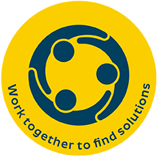 Work together to find solutions logo