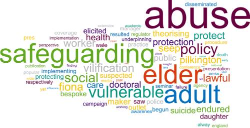 Safeguarding adults wordcloud