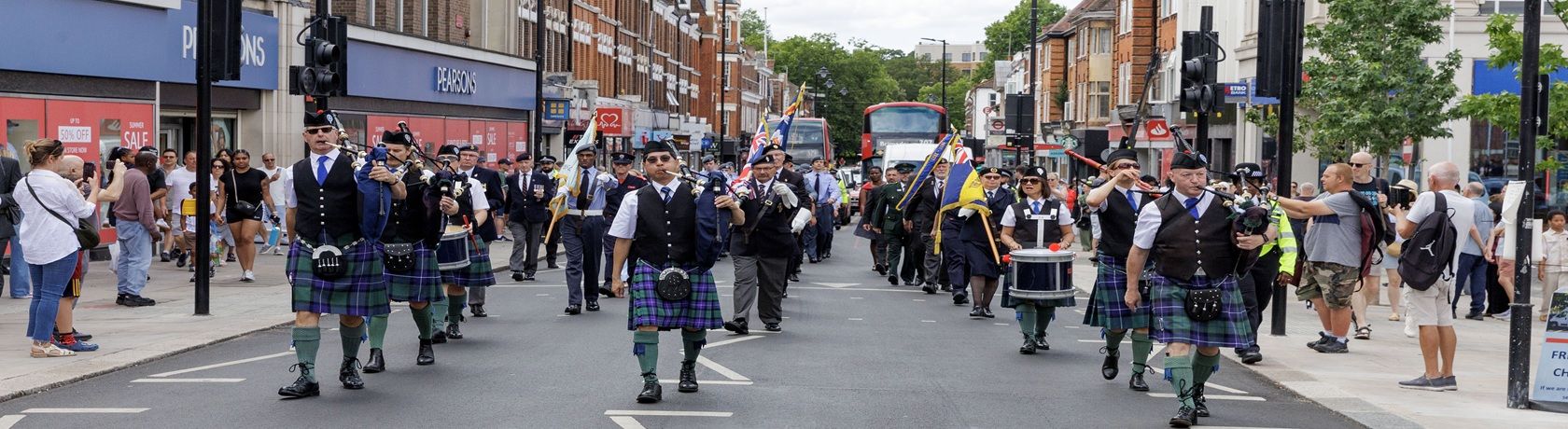 Armed Forces Day parade through Enfield Town
