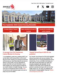 Council Housing newsletter front cover