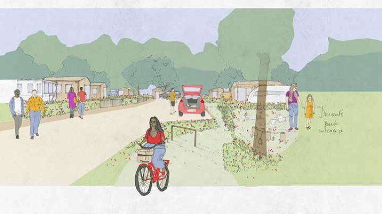 Illustrative artist's view of a typical GRT site in Enfield