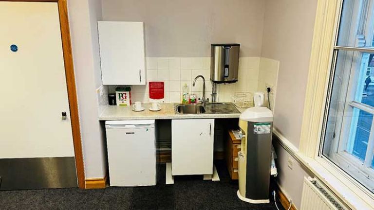 The kitchen in Enfield Town Library