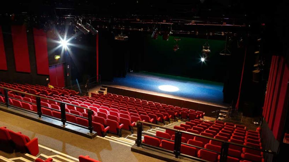 Millfield Theatre's stage from audience perspective