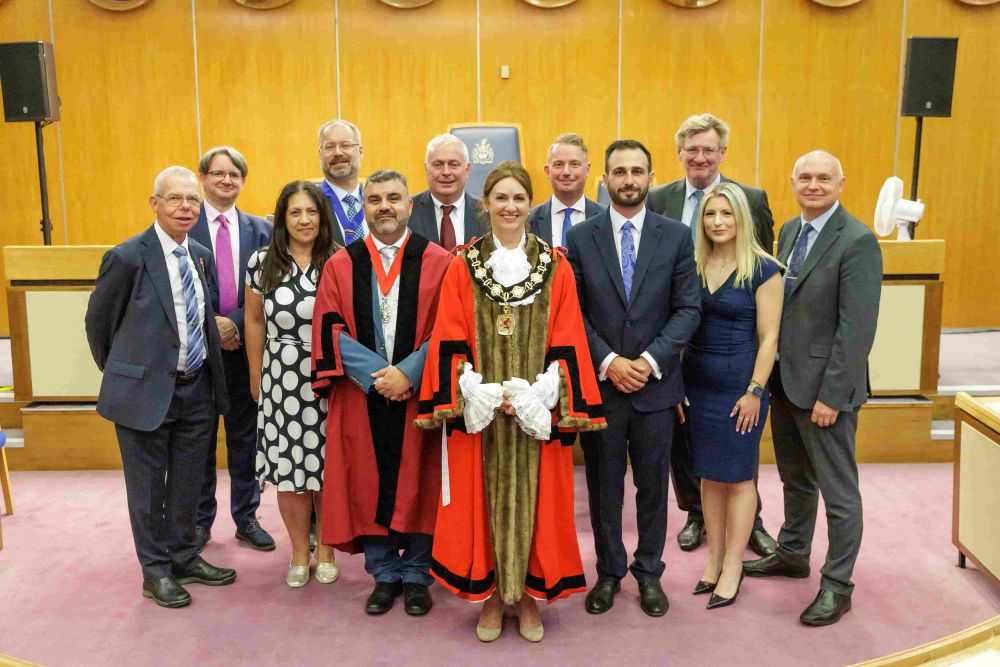 Mayor of Enfield with the Deputy Mayor, Leader and Cabinet Members 2026