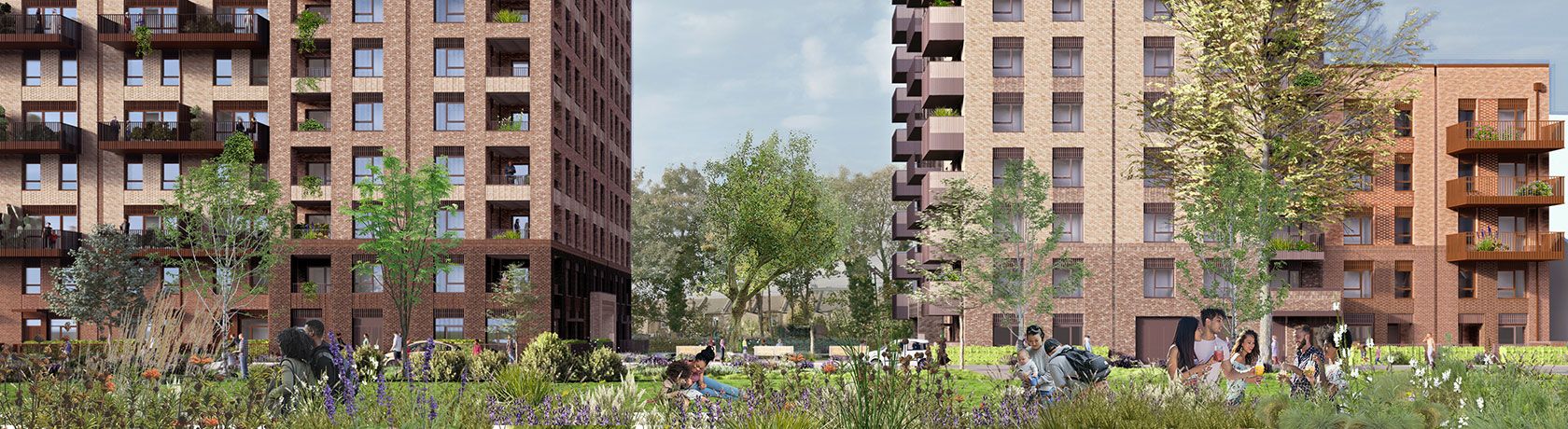 A CGI image of the estate