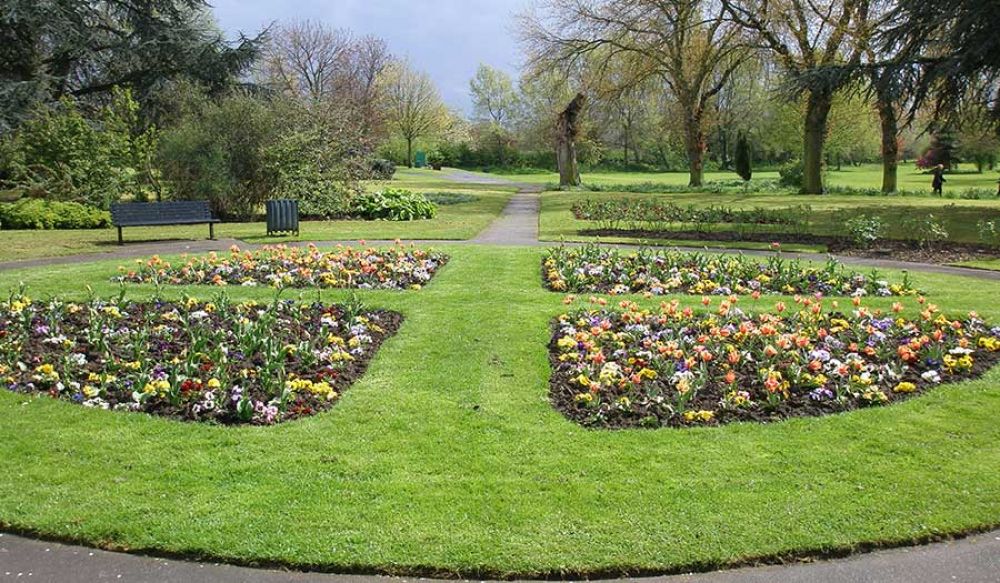 Flower beds in Jubilee Park