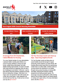 Council housing newsletter front cover