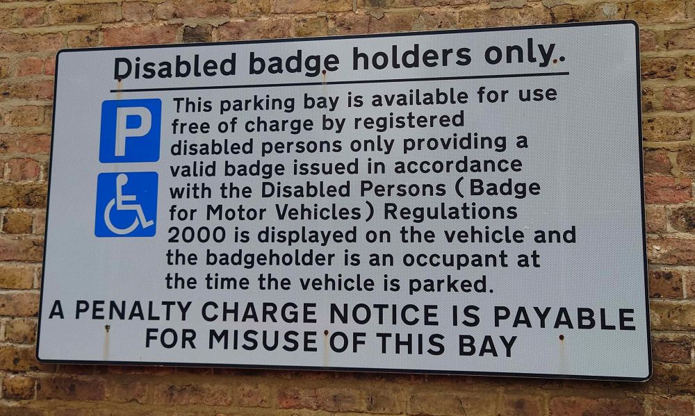 Blue Badge sign 