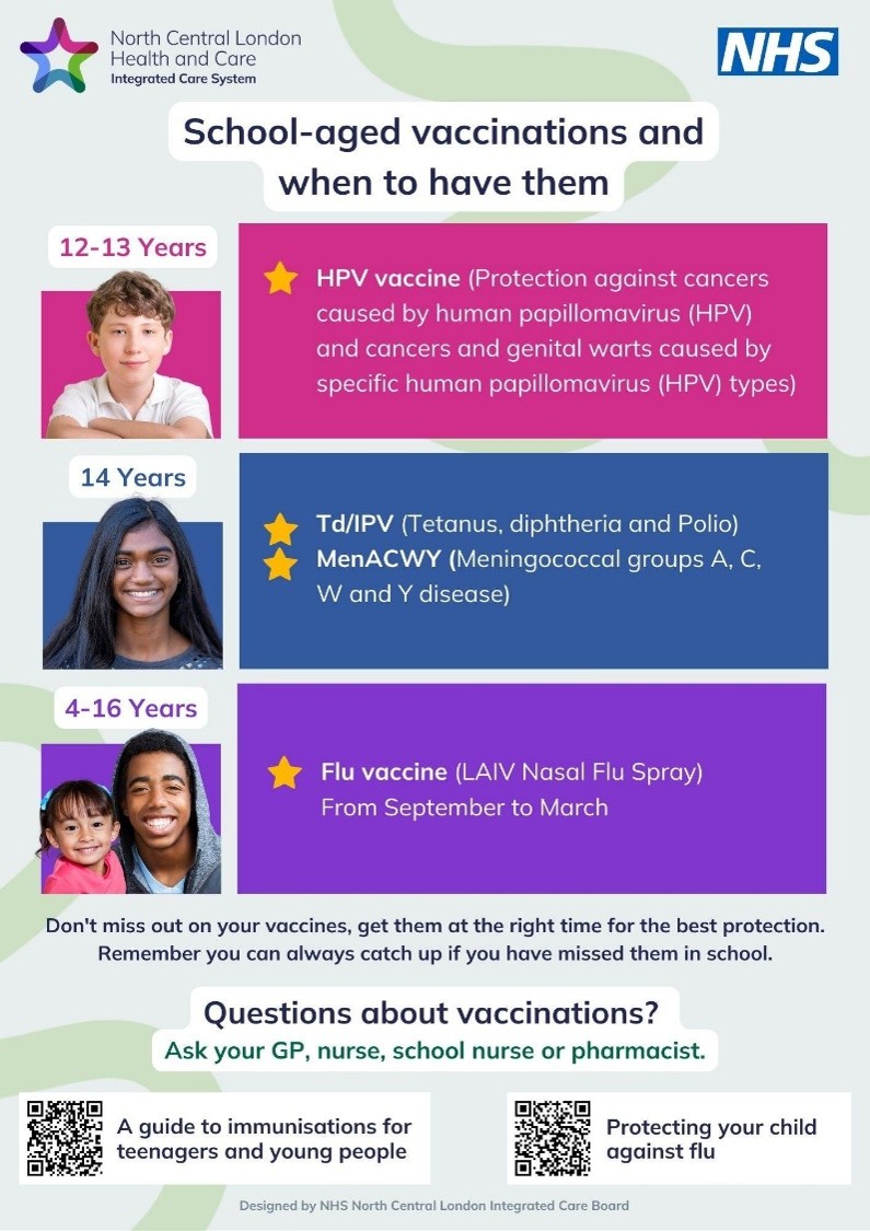 School aged vaccination
