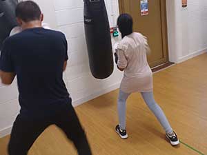 Boxing sessions at one of our Youth Clubs