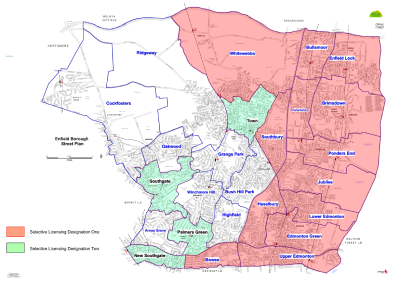 Designation of area for selective licensing map 2026