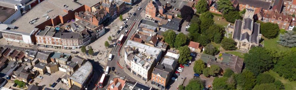 Enfield Town from above