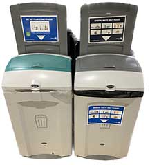 2 commercial waste bins